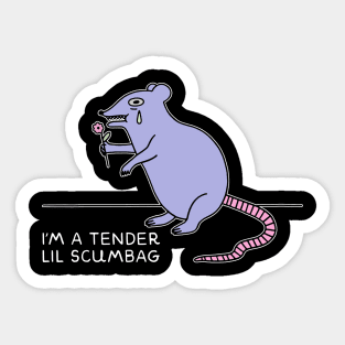 I'm A Tender Lil Scumbag Funny, I'm A Tender Lil Scumbag Sticker